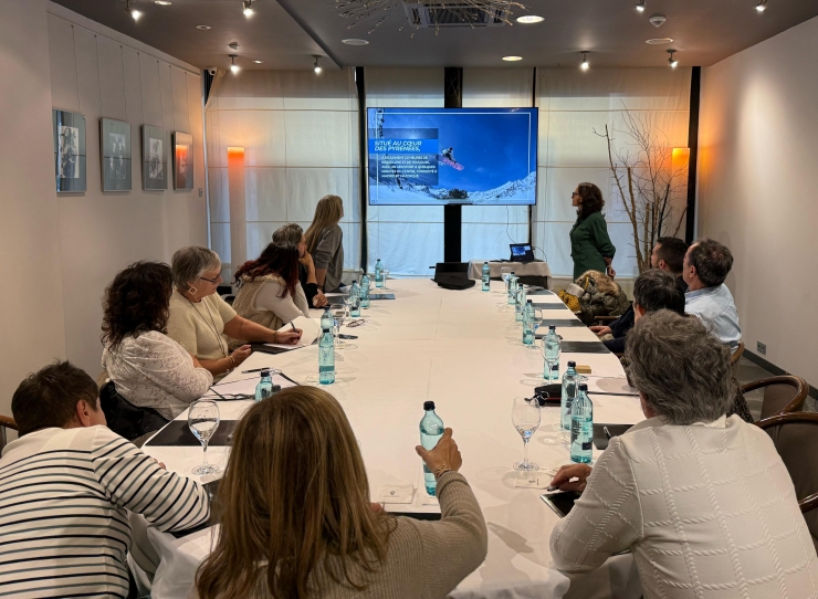 Un moment de l'estada que estan fent les agències franceses a Andorra.
